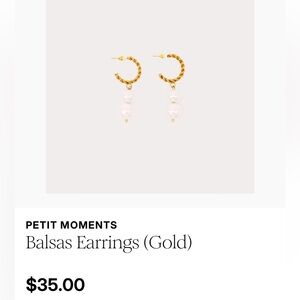 Gold and White Pearl Earrings